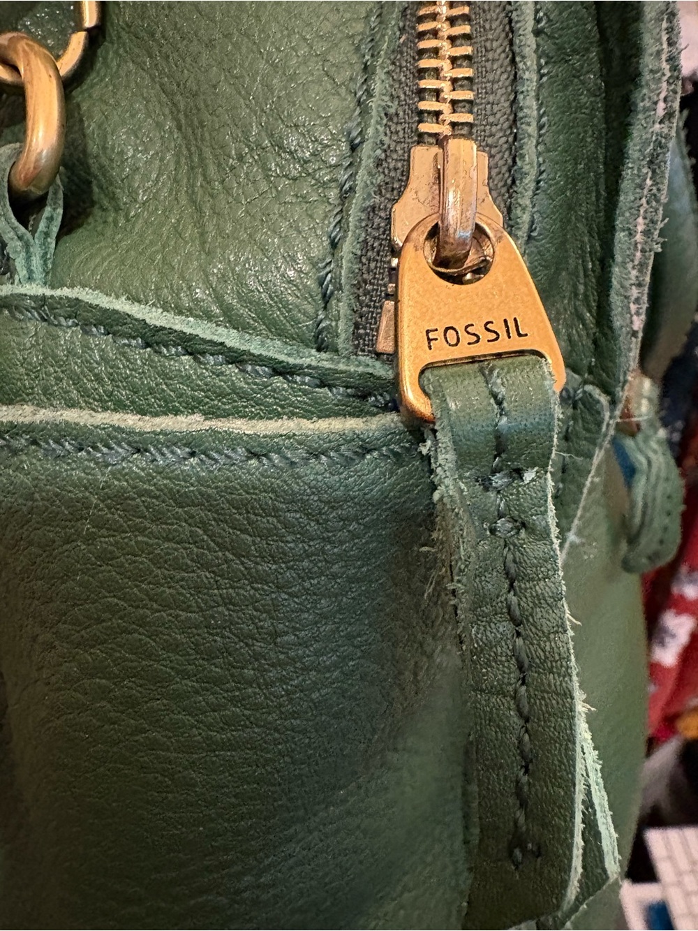 Fossil | Large Leather Satchel | Deep Green - Picture 5 of 17